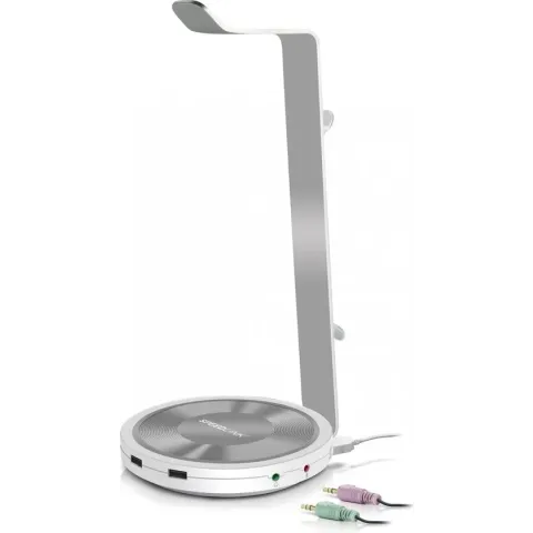 Speedlink, ESTRADO White Multifunctional Headset Stand with USB HUB - Sound Card Combination