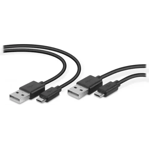 Speedlink, Stream Play & Charge USB Kabel Set voor PS4 (Zwart)
