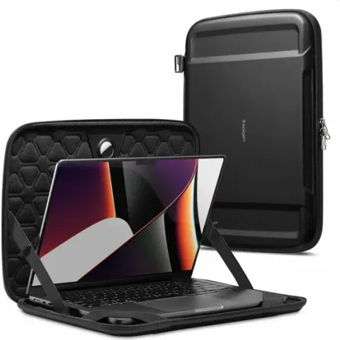 Spigen - Laptop 15/16 inch hoesje - Rugged Armor Pouch Pro - Zwart