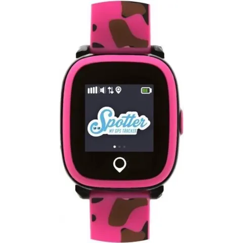 Spotter GPS Horloge Kids - GPS horloge kind - Inclusief Prepaid Simkaart - Stappenteller Horloge  Princess Pink
