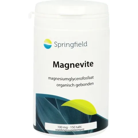Springfield Voedingssupplementen Magnevite magnesium glycerofosfaat 100mg