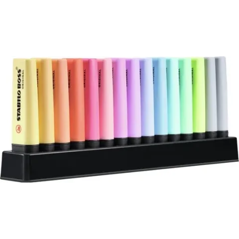STABILO BOSS ORIGINAL Pastel - 15 Stuks Deskset