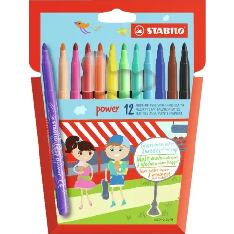 STABILO power 12 Viltstiften - Etui