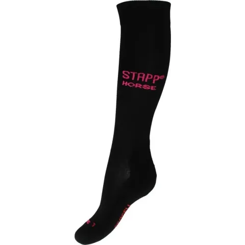 Stapp Horse Sokken  Fluor - Black-pink - 39-42