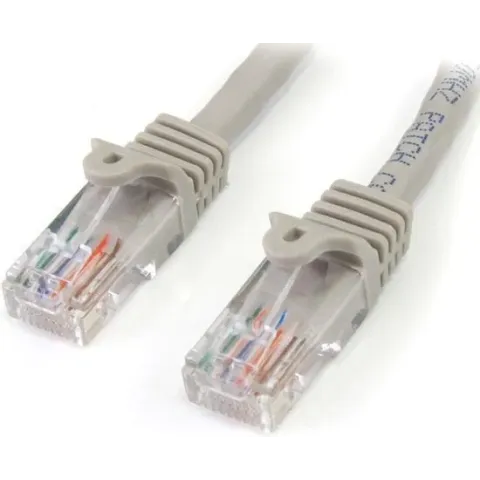 StarTech.com 15 m Cat5e RJ45 UTP Netwerkkabel zonder Uitsteeksels Grijs