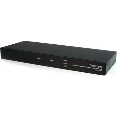 StarTech.com 2-poort 4x Monitor Dual-Link DVI USB KVM-switch met Audio en USB 2.0-hub