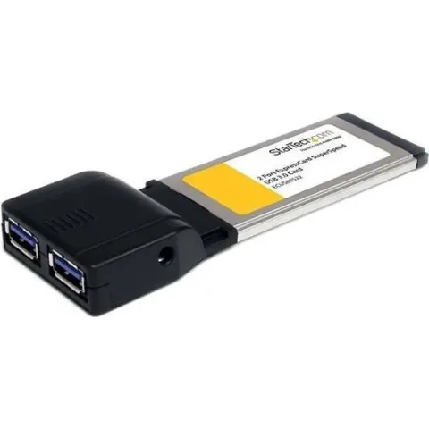 StarTech.com 2-poorts ExpressCard SuperSpeed USB 3.0 kaartadapter met UASP-ondersteuning