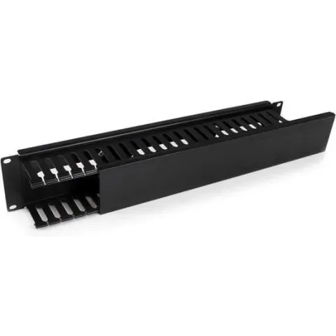 StarTech.com 2U horizontaal rack vingergoot kabelmanagement paneel met afdekking