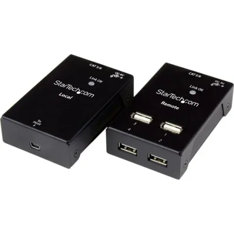 StarTech.com 4-poorts USB 2.0-over-Cat5-of-Cat6 extender tot 50 m
