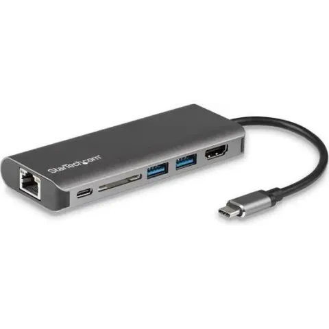 StarTech.com USB-C multiport adapter SD kaartlezer Power Delivery 4K HDMI GbE 2x USB 3.0