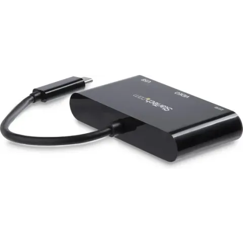 StarTech.com USB-C naar VGA multifunctionele adapter met Power Delivery en USB-A poort