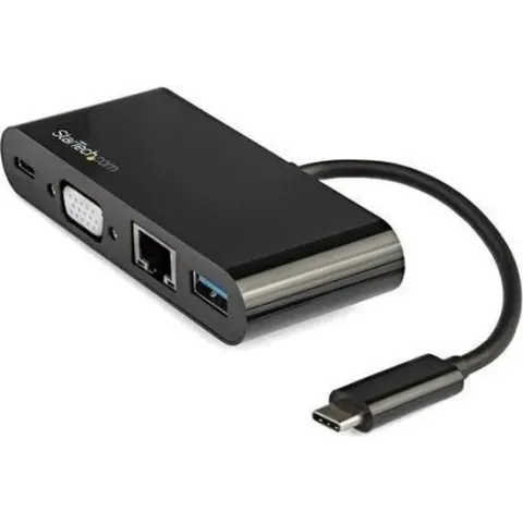 StarTech.com USB-C VGA multiport adapter Power Delivery (60W) USB 3.0 GbE