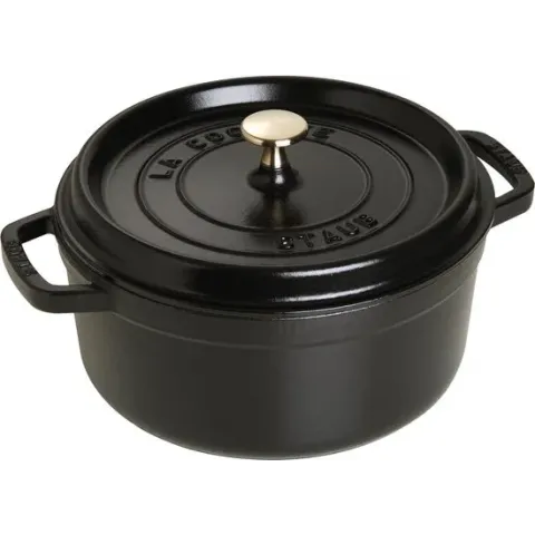 Staub Braadpan - Rond - 24 cm - Zwart