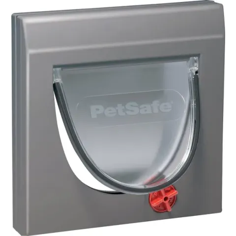 Staywell Classic Manual 4-Way Locking Cat Flap - Grijs w/tunnel