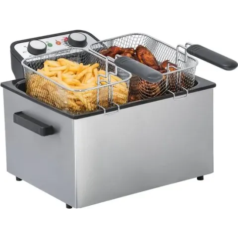 Steba DF300 - Frituurpan - 5L - 3 manden - 3000W - RVS