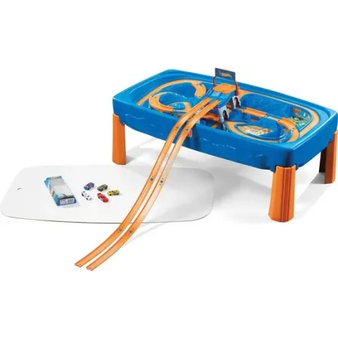 Step2 Hot Wheels Car & Track Speeltafel - 1.8 meter racebaan - Incl. 5 auto's en deksel