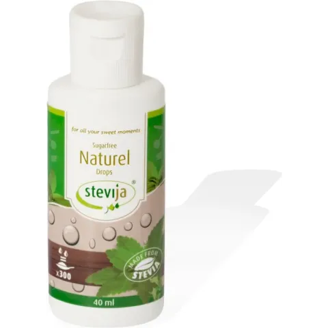 Stevia Vloeibaar Naturel - Flacon stevia: 40 ml