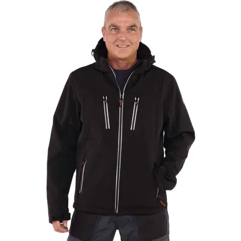 STØRVIK Softshell Werkjas Teddy Gevoerd Heren Zwart - Maat M - CLIVE