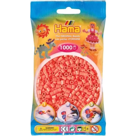 Strijkkralen Hama 1000 Stuks Rood Pastel