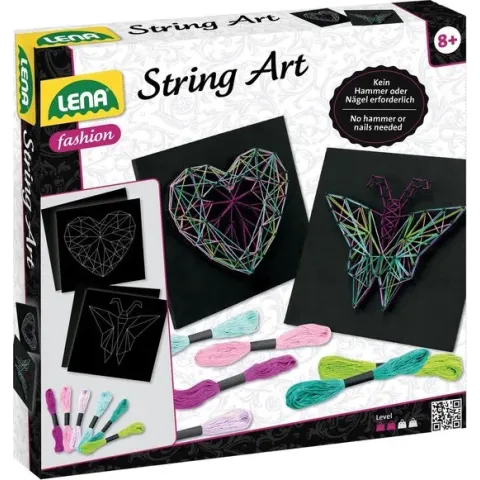String Art Butterfly & Heart - Tekenkunst