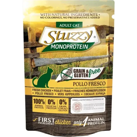 Stuzzy - kattenvoer - Kip - Graan vrij - Volledig Natvoer - 1 x 85gram