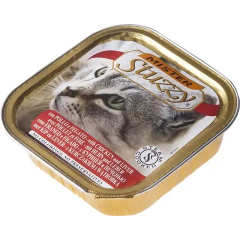 Stuzzy Kip & Lever - Kat - Natvoer - 32 x 100 gr