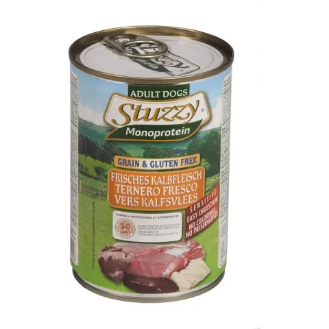 Stuzzy Monoproteïn Kalf - Hond - Natvoer - Volledig voer - 6 x 400 gr