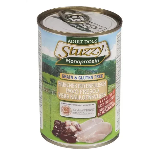 Stuzzy Monoproteïn Kalkoen - Hond - Natvoer - Volledig voer - 6 x 400 gr