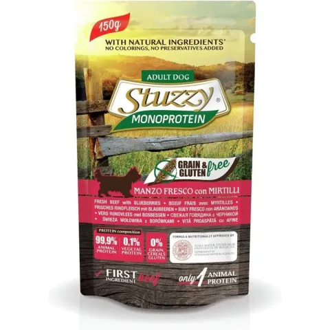 Stuzzy - Monoproteïn - Rund - Hond - Natvoer - Volledig voer - 12 x 150 gr
