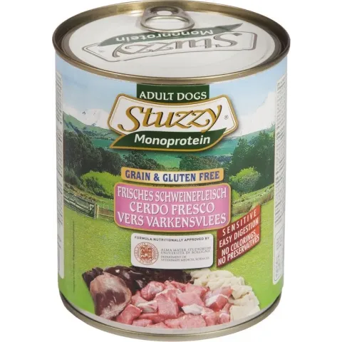 Stuzzy Monoproteïn Varken - Hond - Natvoer - Volledig voer - 6 x 800 gr