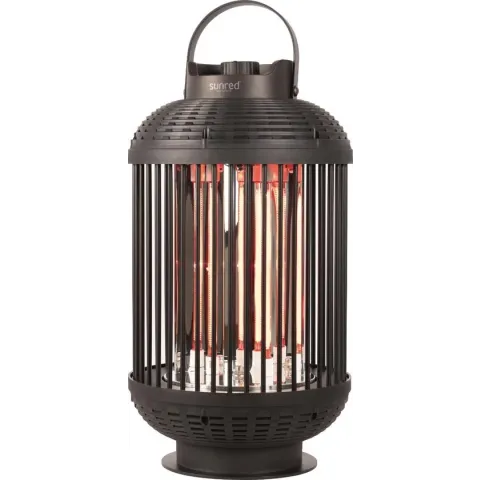 Sunred Heater Indox  - Krachtige tafelheater – Infrarood - 180°  rotatiefuntie - Dark Table Black - 1200 Watt