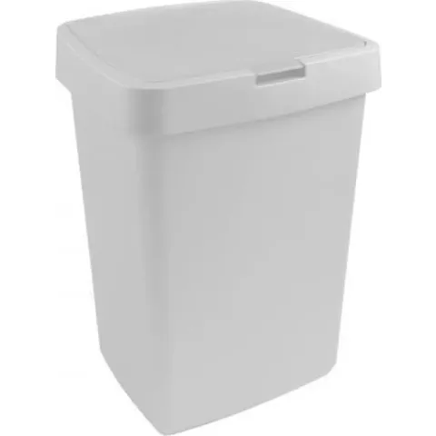Sunware - Delta prullenbak klep 25L wit - 32,3 x 28,1 x 45,2 cm