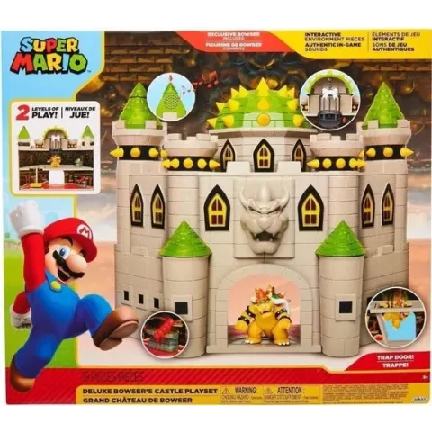 Super Mario Action Figure - Deluxe Bowser's Castle Playset