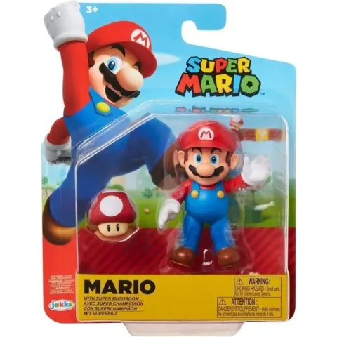 Super Mario Action Figure - Mario with Super Mushroom