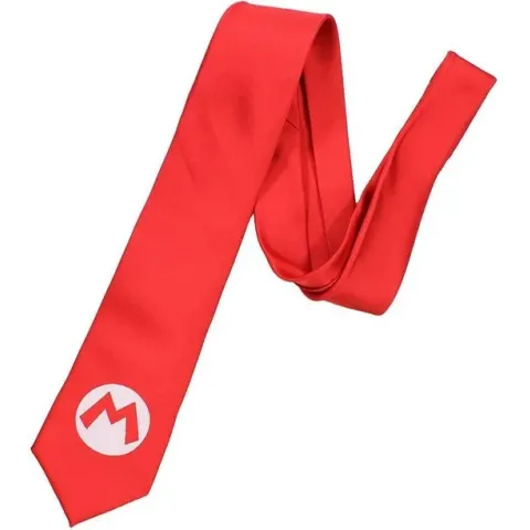 Super Mario Big M Badge Stropdas Rood / Wit - Officiële Merchandise