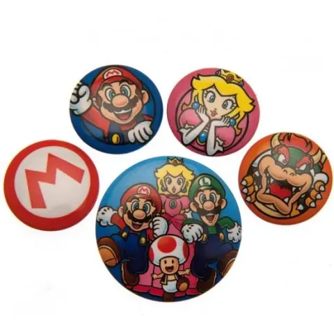 Super Mario - Button Badge Set (Multi-colour) - Nintendo