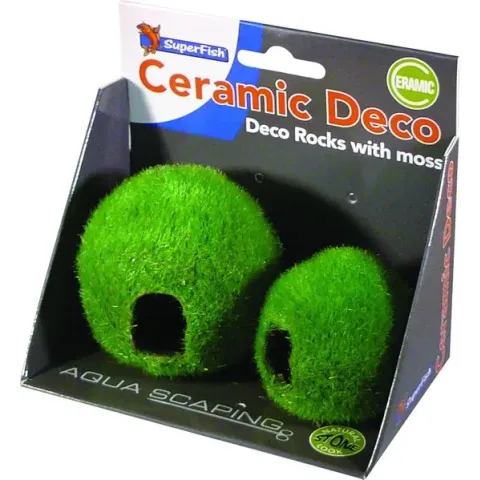 Superfish Decor Home Bol Met Mos Bruin Groen 2 stuks