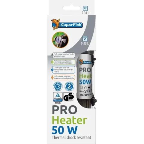 Superfish pro heater 50 watt met thermisch schokbestendig veiligheidsglas