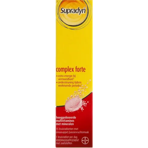 Supradyn Complex Forte, multivitamine voor extra energie, 15 bruistabletten