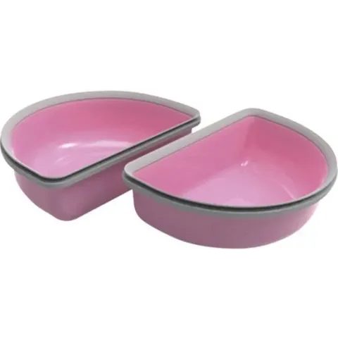 Surefeed Set A 2 Halve Bakjes Voor Microchip Voerbak Connect 10.5x19.5x3.8 cm - Kattenvoerbak - Roze
