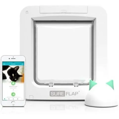 Sureflap Microchip Huisdierluik Connect Bundel - Kattenluik - Wit