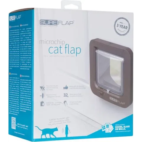SureFlap Microchip Kattenluik M - Bruin - 12 x 14 cm