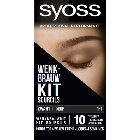 SYOSS Wenkbrauwtint 1-1 Zwart wenkbrauwverf - 1 stuk