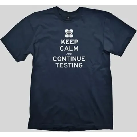 T-Shirt Portal 2 - Keep Calm & Continue Testing, navy, ...