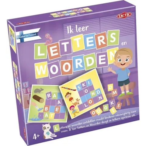 Tactic Leerspel Letters En Woorden Junior Karton Paars 119-delig