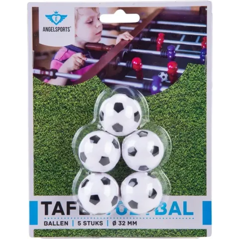 Tafelvoetbalballen 5 st. zwart/wit