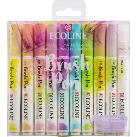 Talens Ecoline Brush Pen - 10 stuks - Pastel - Brushpen