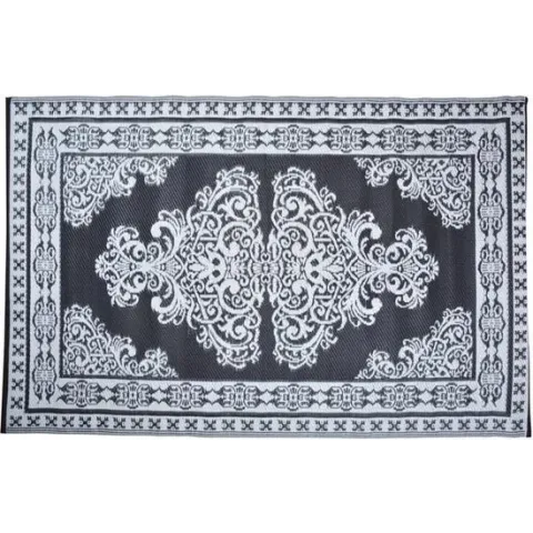 Tapijt - Tuintapijt - Perzisch - zwart/wit - 186x120cm
