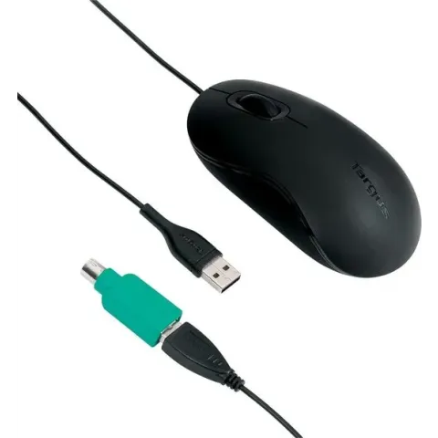 Targus Muis - 3 Knoppen/ USB / PS2 / Zwart