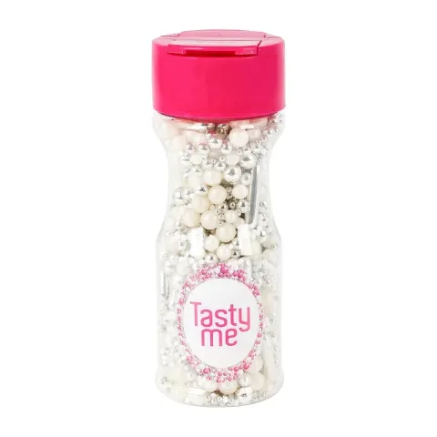 Tasty Me medley shiny happy people - wit/zilver - 80 g